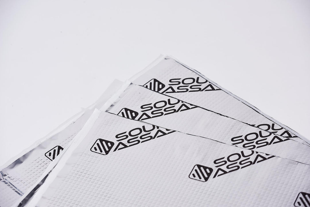 Sound Assassin Sound Damping Mats with Radiant Barrier Layer - 80 Mil Thickness