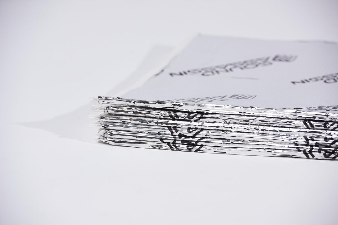 Sound Assassin Sound Damping Mats with Radiant Barrier Layer - 80 Mil Thickness