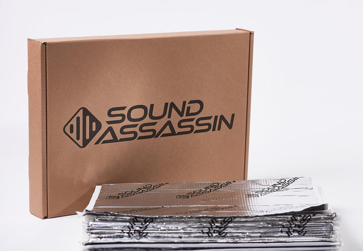 Sound Assassin Sound Damping Mats with Radiant Barrier Layer - 80 Mil Thickness
